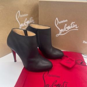 Christian Louboutin Belle Leather Red-Sole Ankle Boots *AUTHENTIC*